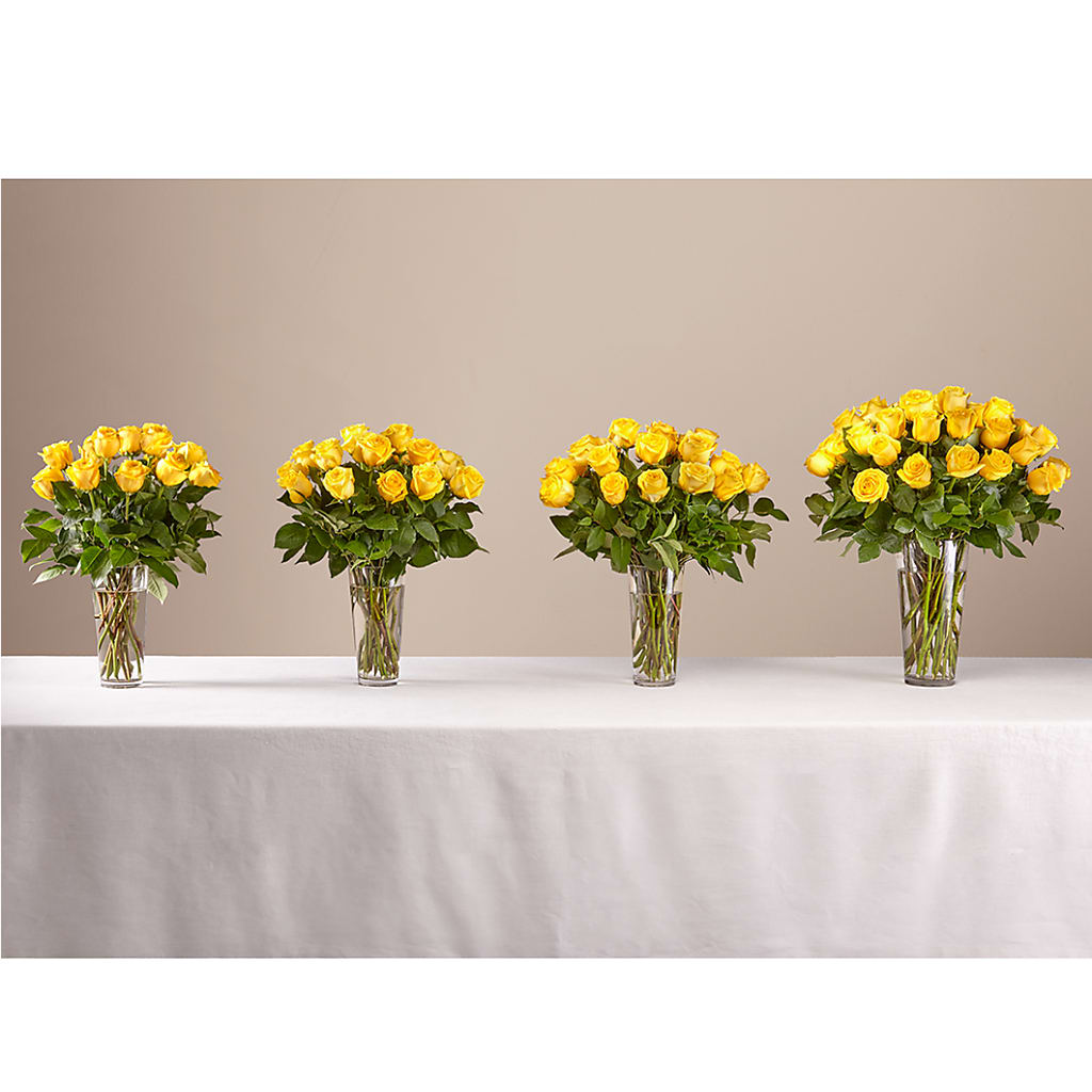 Long Stem Yellow Rose Bouquet – A La Rose, Rock Hill SC