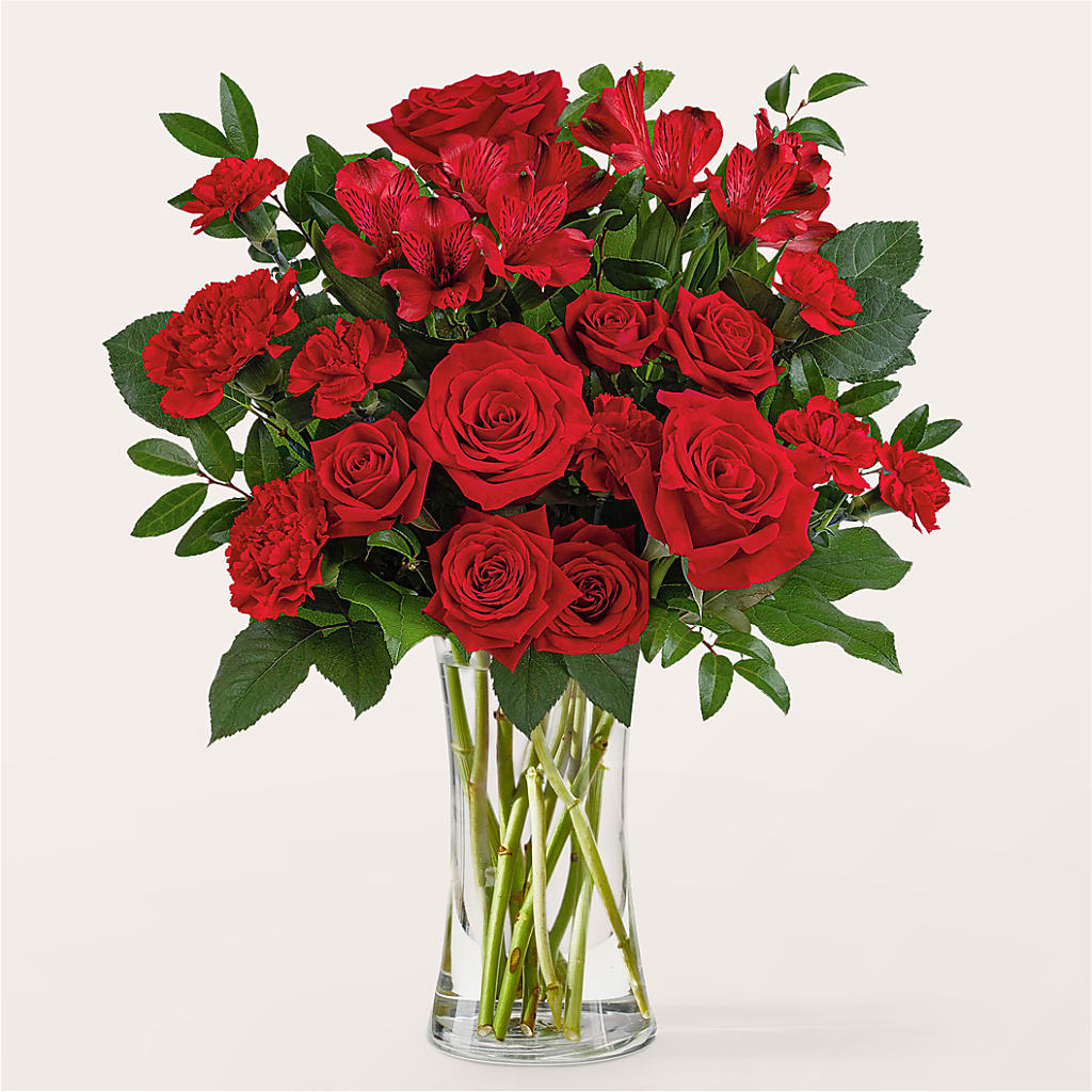 Brilliant Ruby Bouquet – A La Rose, Rock Hill SC