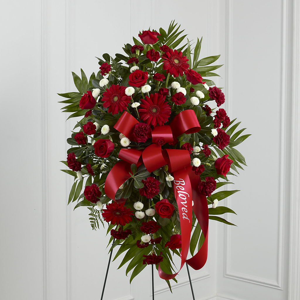 Treasured Memories Standing Spray – A La Rose, Rock Hill SC