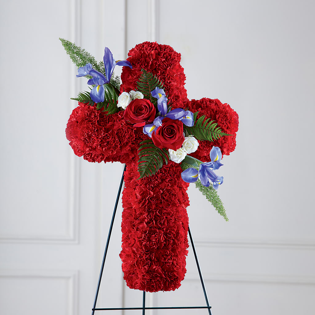 Faithful Hero Floral Cross – A La Rose, Rock Hill SC