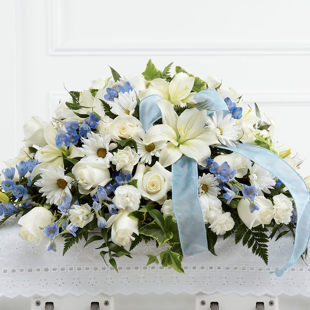 Tender Treasure Casket Spray – A La Rose, Rock Hill SC