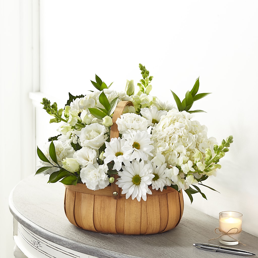 Pure Ivory Basket – A La Rose, Rock Hill SC