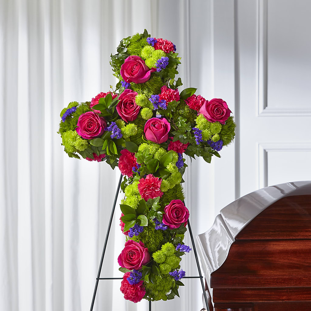 Tribute Rose Floral Cross – A La Rose, Rock Hill SC