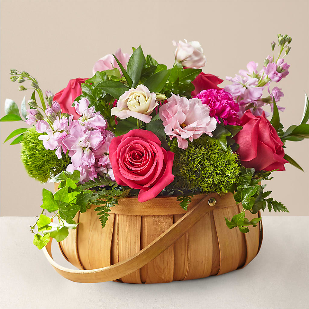 Radiance in Bloom Basket – A La Rose, Rock Hill SC