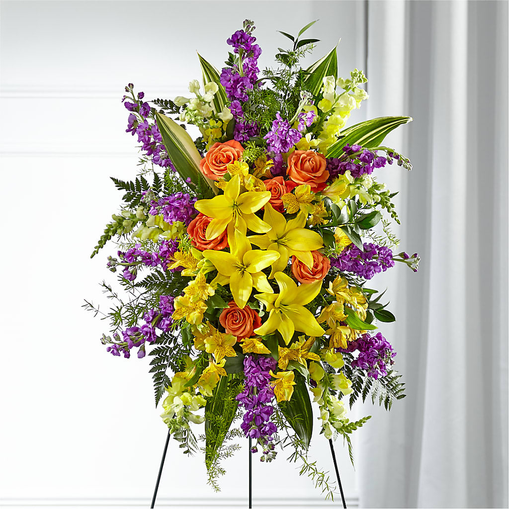 Thoughtful Prayers Standing Spray – A La Rose, Rock Hill SC