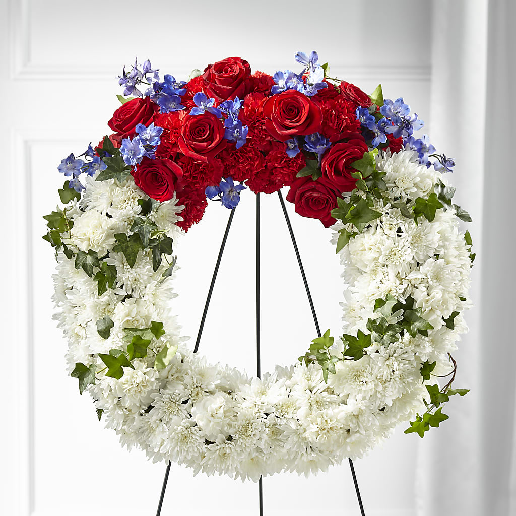 Patriotic Passion Wreath – A La Rose, Rock Hill SC