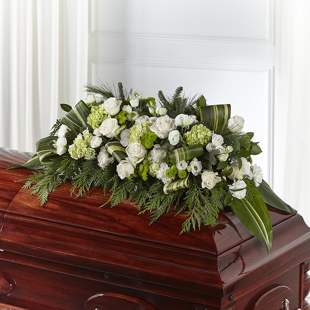 Hopeful Gesture Casket Spray – A La Rose, Rock Hill SC