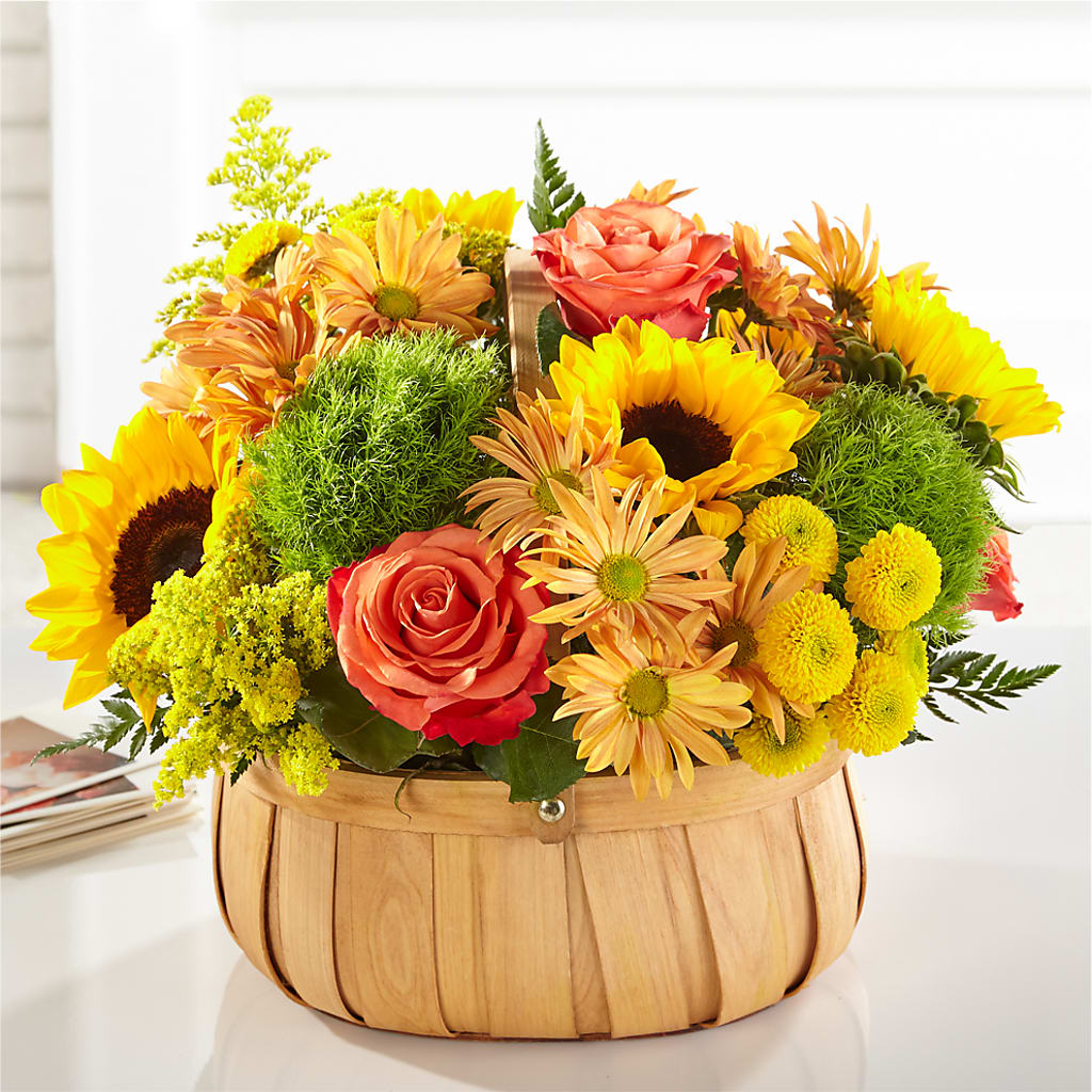 Harvest Sunflower Basket – A La Rose, Rock Hill SC