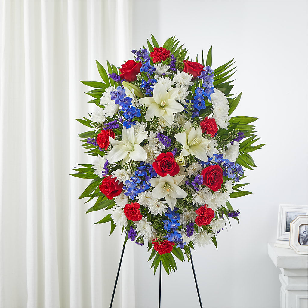 Cherished Service Standing Spray – A La Rose, Rock Hill SC