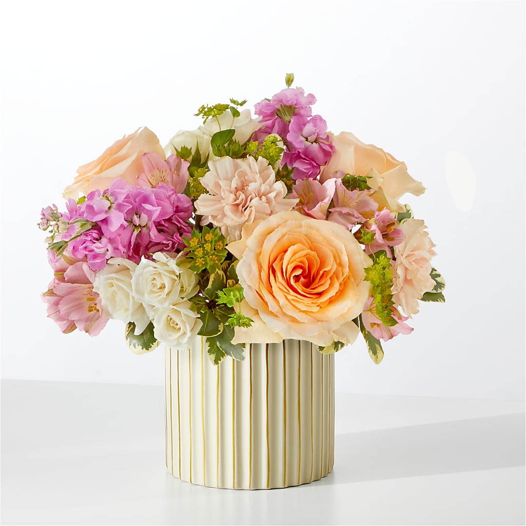 Paradise Bouquet with Ivory Vase – A La Rose, Rock Hill SC