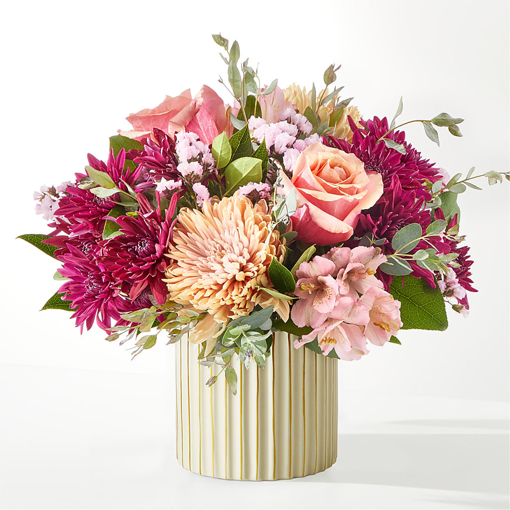 Berry Cobbler Bouquet with Ivory Vase – A La Rose, Rock Hill SC