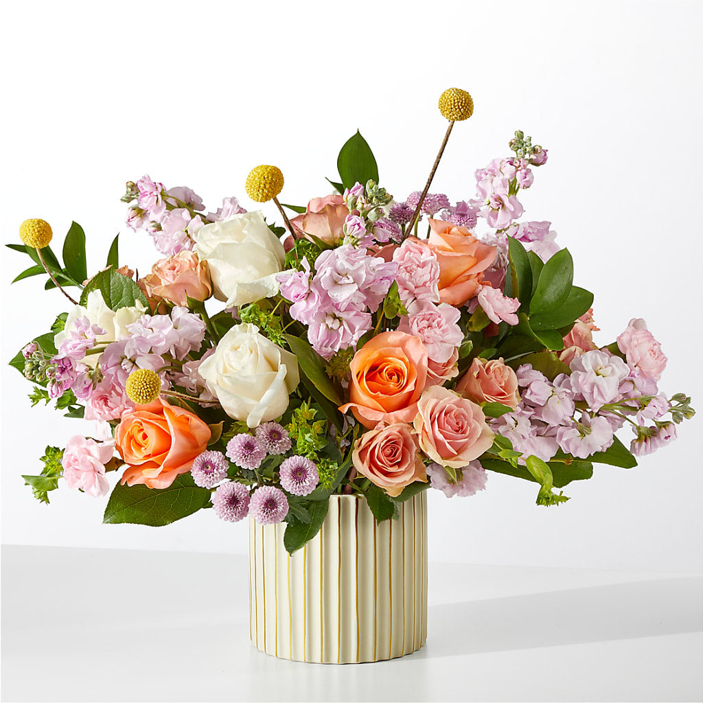 French Market Bouquet with Ivory Vase – A La Rose, Rock Hill SC