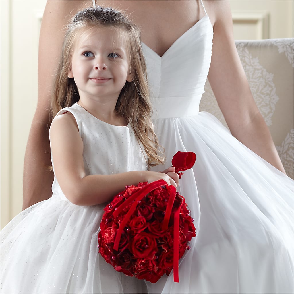 Pure at Heart Flower Girl Arrangement – A La Rose, Rock Hill SC