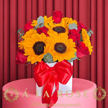 Golden love bouquet –  A La Rose, Rock Hill SC