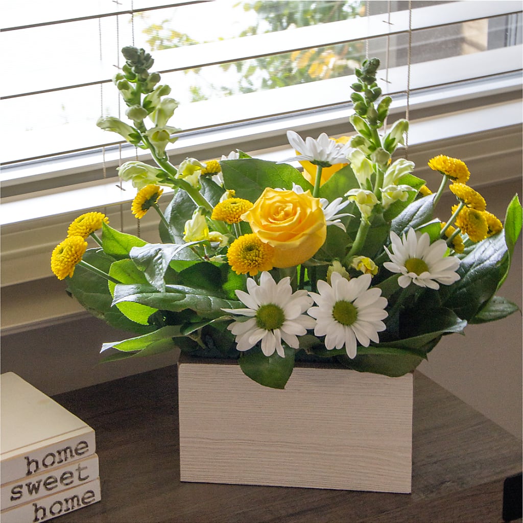 Sun Salutation Box Bouquet –  A La Rose, Rock Hill SC