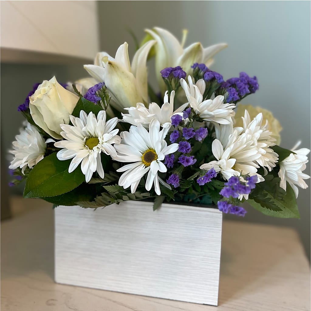 Beyond Blue Box Bouquet –  A La Rose, Rock Hill SC