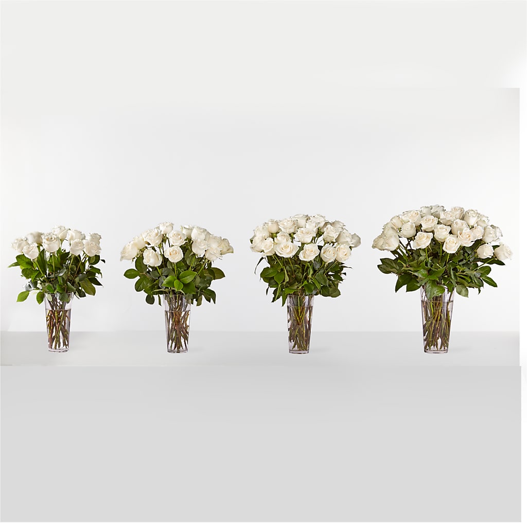 Long Stem White Rose Bouquet –  A La Rose, Rock Hill SC
