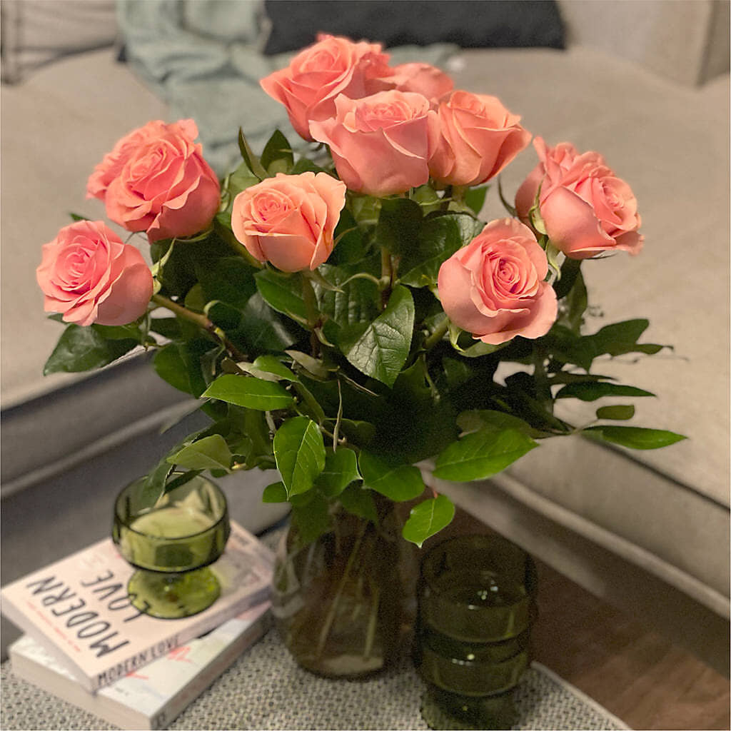 Long Stem Pink Rose Bouquet –  A La Rose, Rock Hill SC