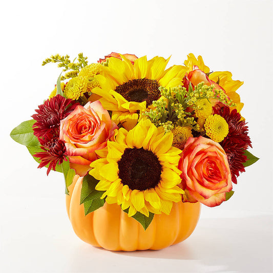 Golden Gourd Pumpkin Bouquet –  A La Rose, Rock Hill SC