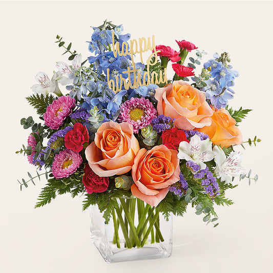 Birthday Bash Bouquet –  A La Rose, Rock Hill SC