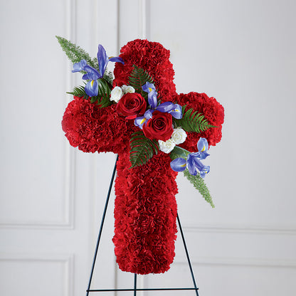 Faithful Hero Floral Cross –  A La Rose, Rock Hill SC