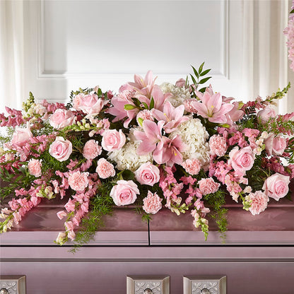 Life & Remembrance Casket Spray –  A La Rose, Rock Hill SC