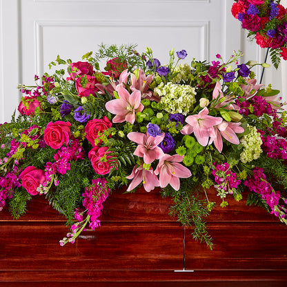 Radiant Tribute Casket Spray –  A La Rose, Rock Hill SC