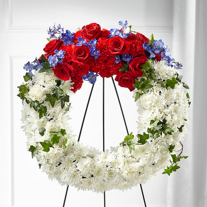 Patriotic Passion Wreath –  A La Rose, Rock Hill SC