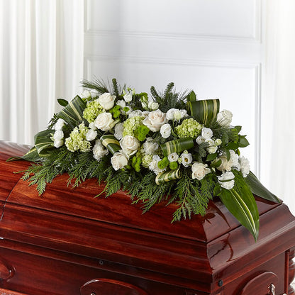 Hopeful Gesture Casket Spray –  A La Rose, Rock Hill SC