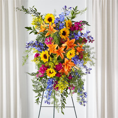 Sunlit Memories Standing Spray (Standard) –  A La Rose, Rock Hill SC