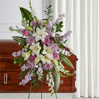 Grateful Hearts Standing Spray –  A La Rose, Rock Hill SC