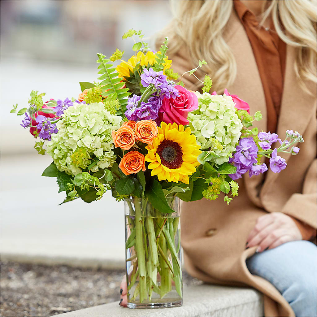 Vibrant Greetings Bouquet –  A La Rose, Rock Hill SC