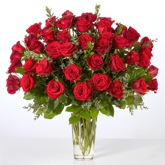 Forever Yours Fifty Stem Red Rose Bouquet –  A La Rose, Rock Hill SC