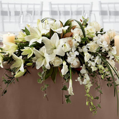 White Linen Arrangement –  A La Rose, Rock Hill SC