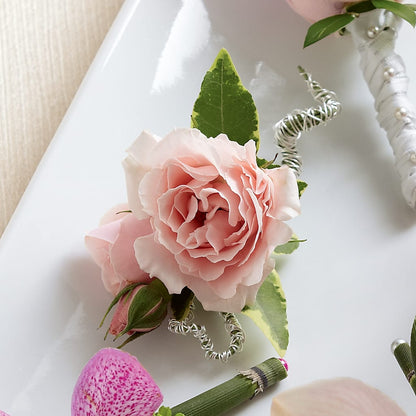 Pink Spray Rose Boutonniere –  A La Rose, Rock Hill SC