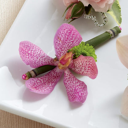 Pink Mokara Boutonniere –  A La Rose, Rock Hill SC