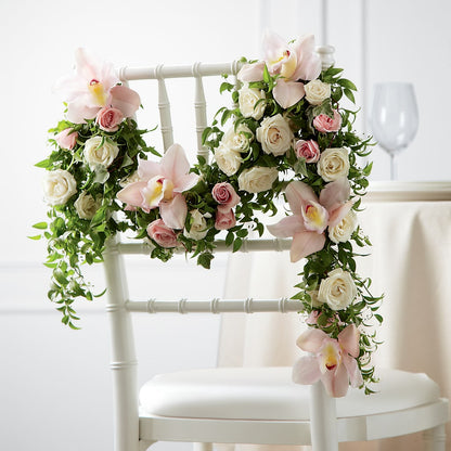 Orchid Rose Chair Décor –  A La Rose, Rock Hill SC